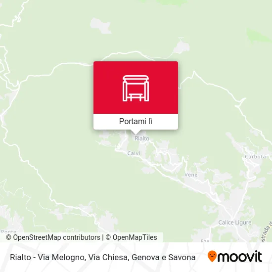 Mappa Rialto - Via Melogno, Via Chiesa