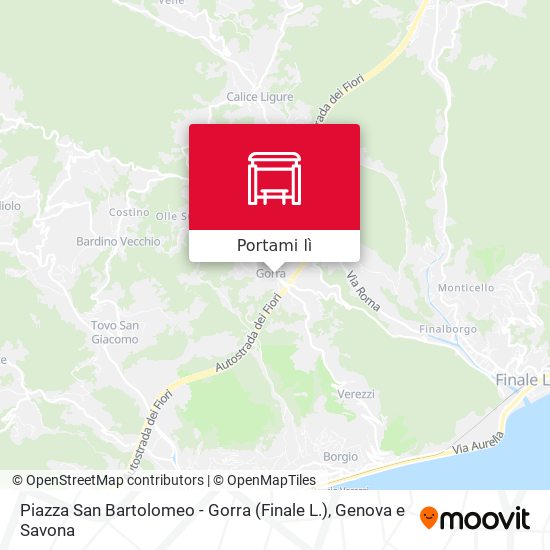 Mappa Piazza San Bartolomeo - Gorra (Finale L.)