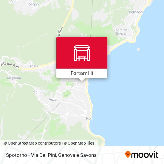 Mappa Spotorno - Via Dei Pini