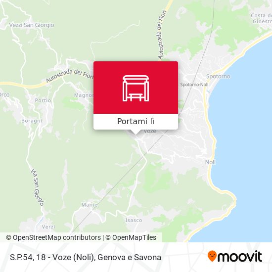 Mappa S.P.54, 18 - Voze (Noli)