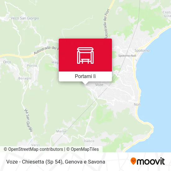 Mappa Voze - Chiesetta (Sp 54)