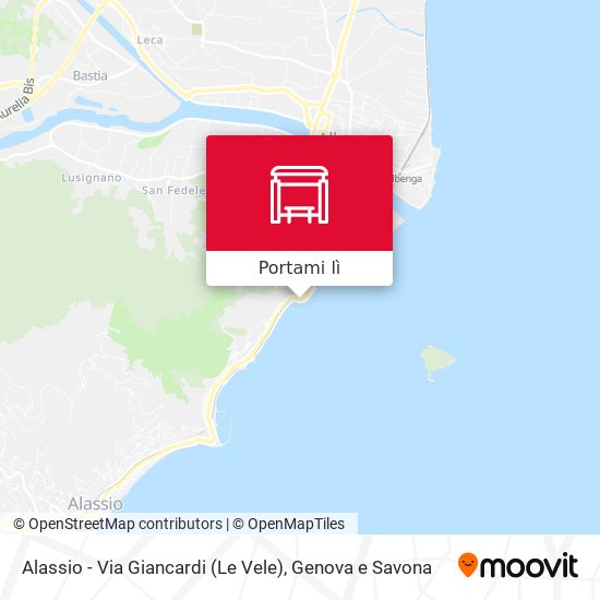 Mappa Alassio - Via Giancardi (Le Vele)