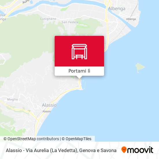 Mappa Alassio - Via Aurelia (La Vedetta)