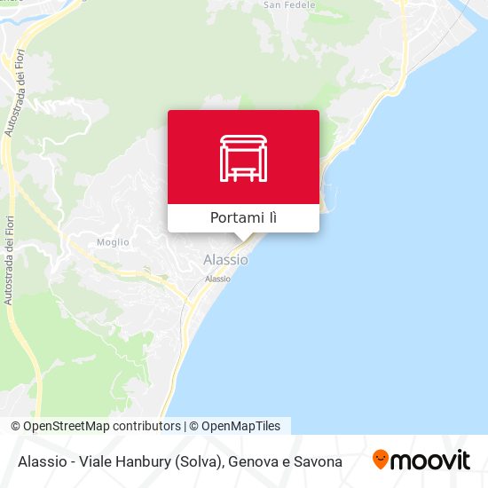 Mappa Alassio - Viale Hanbury (Solva)