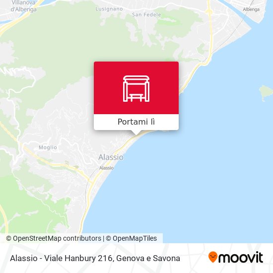 Mappa Alassio - Viale Hanbury 216
