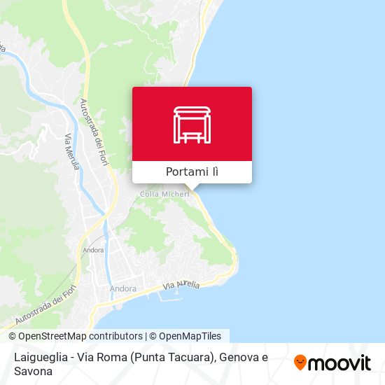 Mappa Laigueglia - Via Roma (Punta Tacuara)