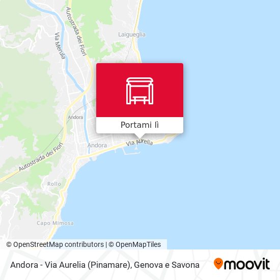 Mappa Andora - Via Aurelia (Pinamare)