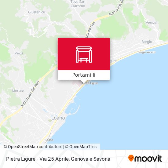 Mappa Pietra Ligure - Via 25 Aprile