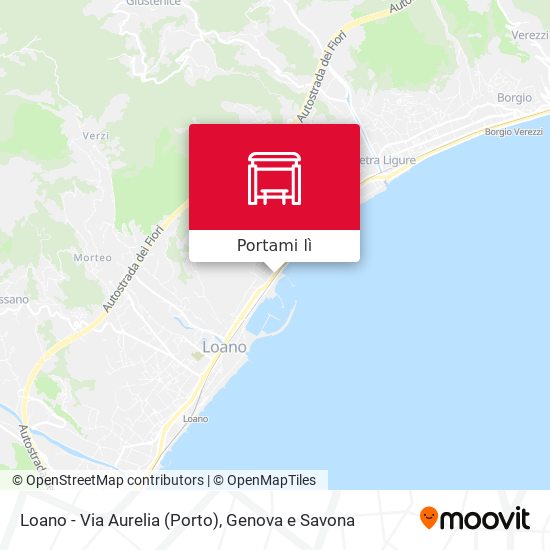 Mappa Loano - Via Aurelia (Porto)