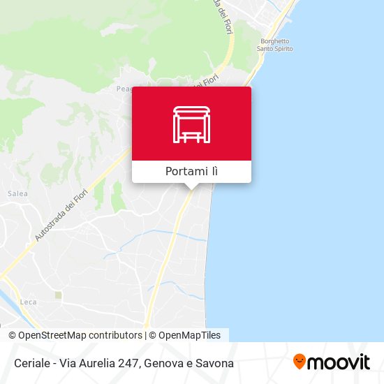 Mappa Ceriale - Via Aurelia 247