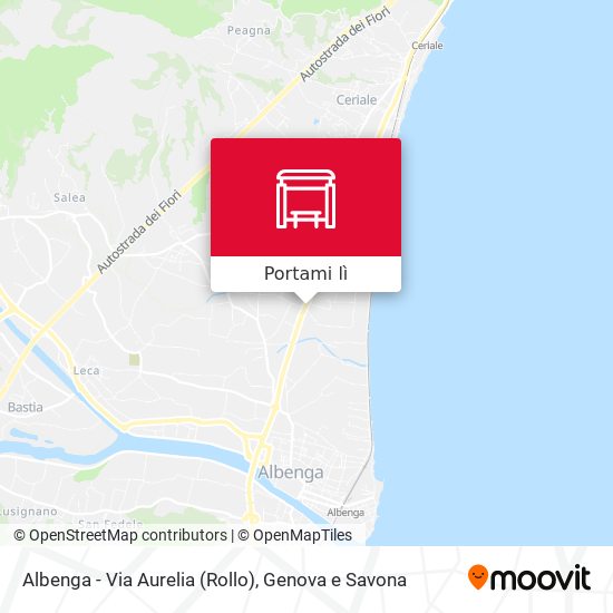 Mappa Albenga - Via Aurelia (Rollo)
