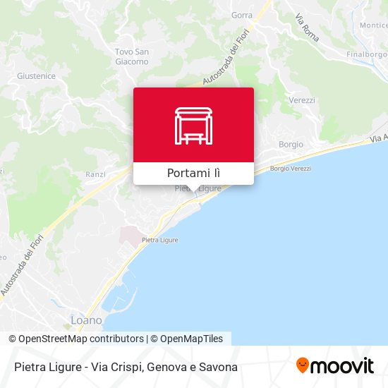 Mappa Pietra Ligure - Via Crispi