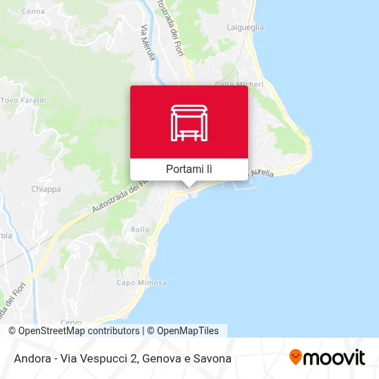 Mappa Andora - Via Vespucci 2
