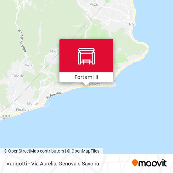 Mappa Varigotti - Via Aurelia