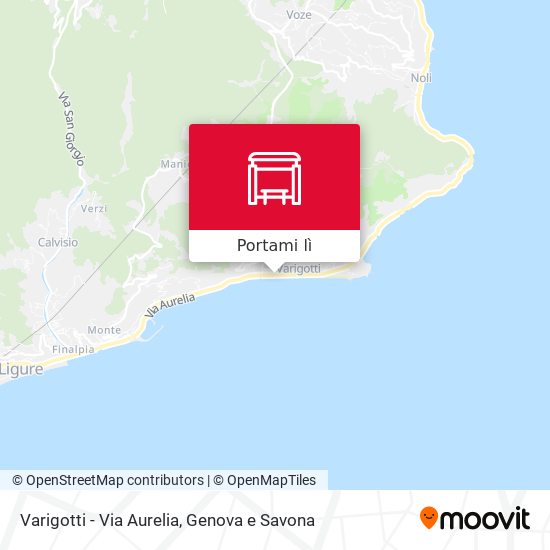 Mappa Varigotti - Via Aurelia