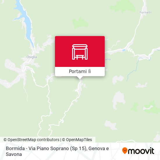 Mappa Bormida - Via Piano Soprano (Sp 15)