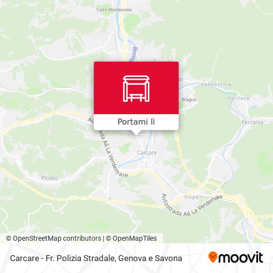 Mappa Carcare - Fr. Polizia Stradale