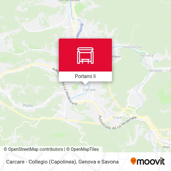 Mappa Carcare - Collegio (Capolinea)