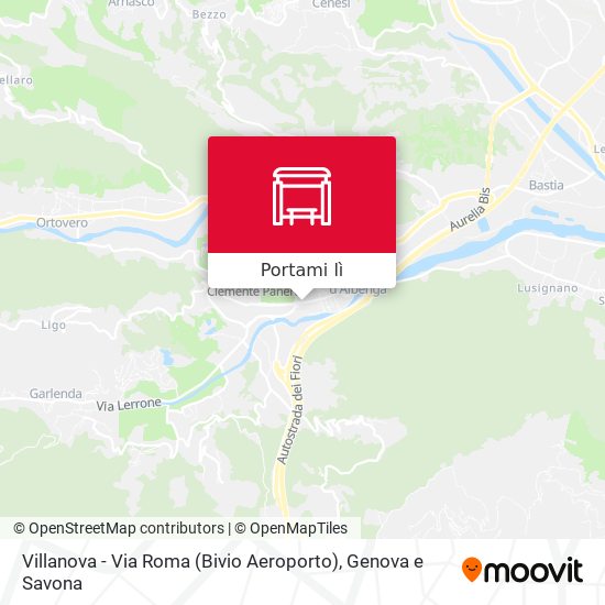 Mappa Villanova - Via Roma (Bivio Aeroporto)