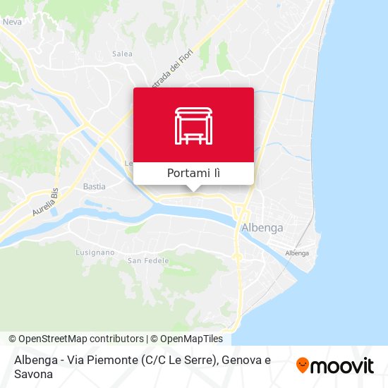 Mappa Albenga - Via Piemonte (C / C Le Serre)