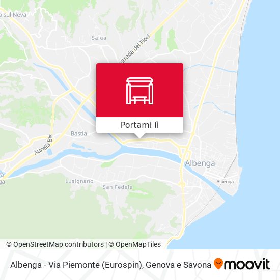 Mappa Albenga - Via Piemonte (Eurospin)