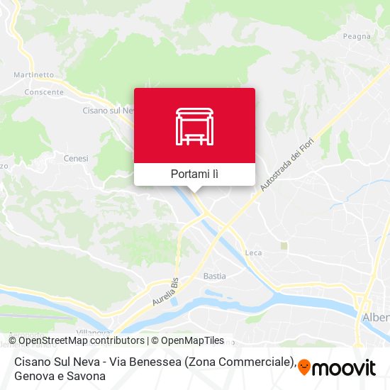 Mappa Cisano Sul Neva - Via Benessea (Zona Commerciale)