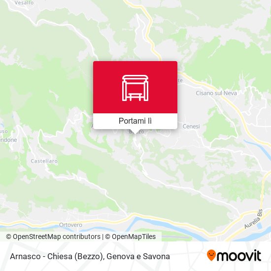 Mappa Arnasco - Chiesa (Bezzo)