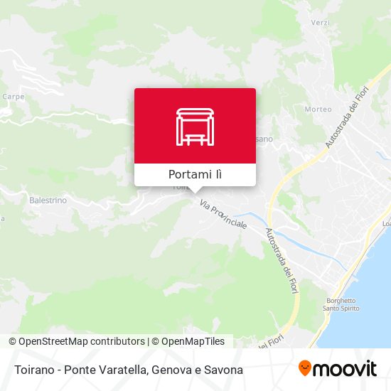 Mappa Toirano - Ponte Varatella