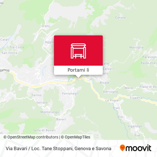 Mappa Via Bavari / Loc. Tane Stoppani
