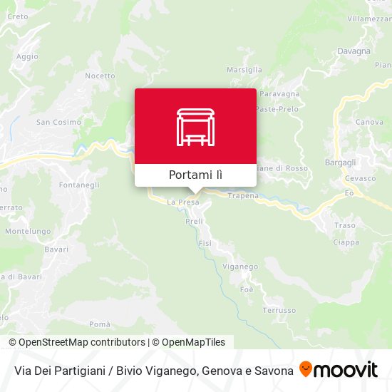 Mappa Via Dei Partigiani / Bivio Viganego