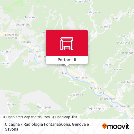Mappa Cicagna / Radiologia Fontanabuona