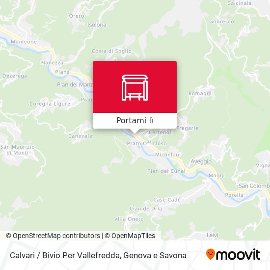 Mappa Calvari / Bivio Per Vallefredda