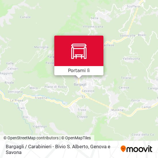Mappa Bargagli / Carabinieri - Bivio S. Alberto