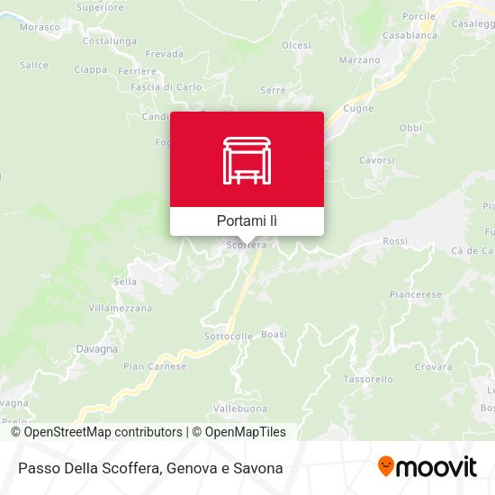 Mappa Passo Della Scoffera