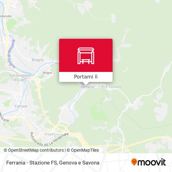 Mappa Ferrania - Stazione FS