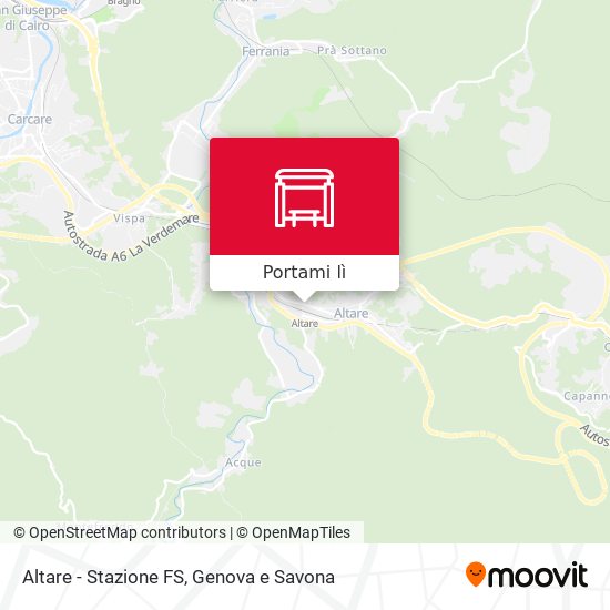 Mappa Altare - Stazione FS