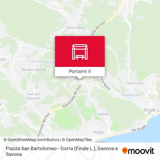 Mappa Piazza San Bartolomeo - Gorra (Finale L.)