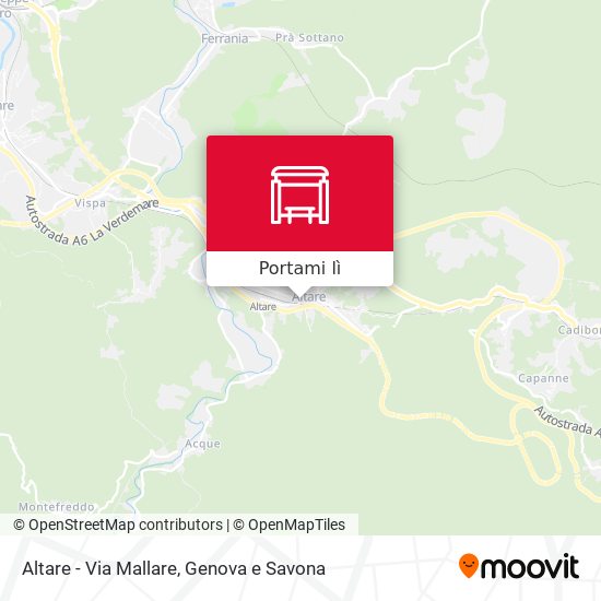 Mappa Altare - Via Mallare