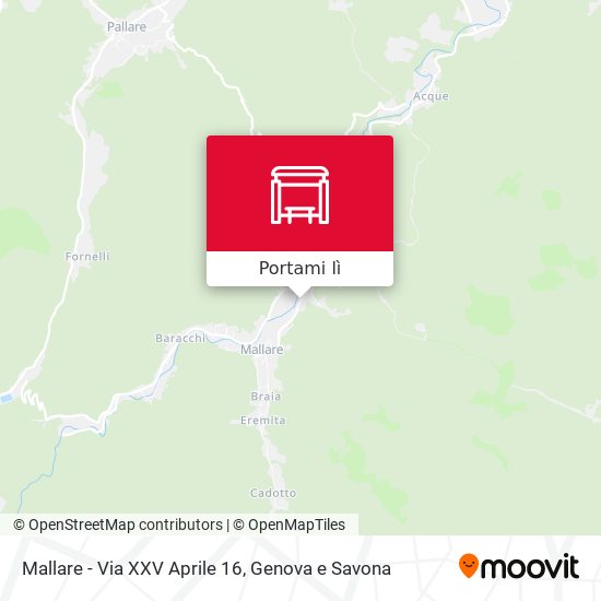 Mappa Mallare - Via XXV Aprile 16