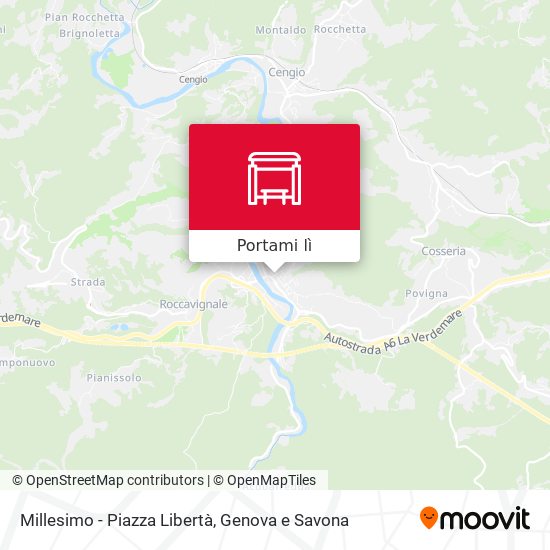 Mappa Millesimo - Piazza Libertà