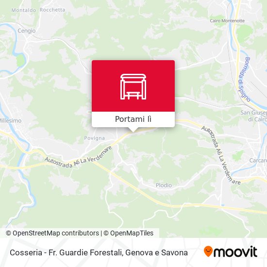 Mappa Cosseria - Fr. Guardie Forestali