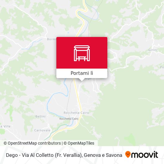 Mappa Dego - Via Al Colletto (Fr. Verallia)