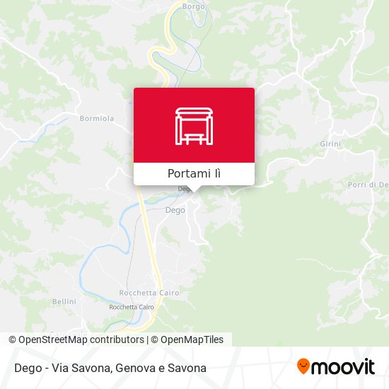 Mappa Dego - Via Savona