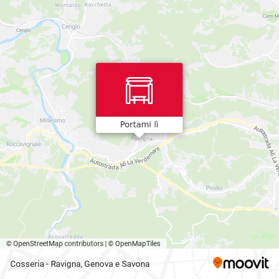 Mappa Cosseria - Ravigna