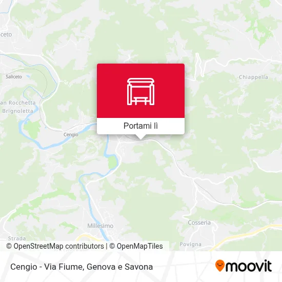 Mappa Cengio - Via Fiume