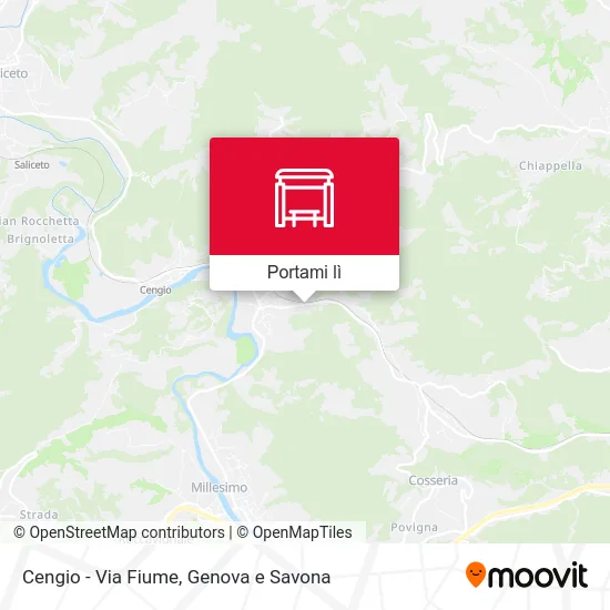 Mappa Cengio - Via Fiume