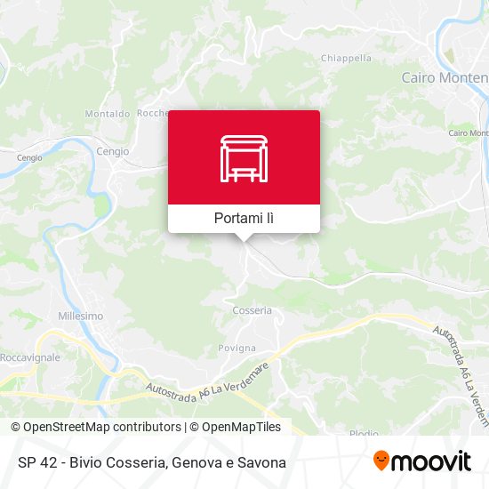 Mappa SP 42 - Bivio Cosseria