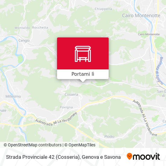 Mappa Strada Provinciale 42 (Cosseria)