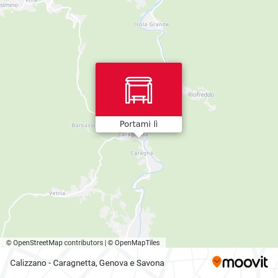 Mappa Calizzano - Caragnetta