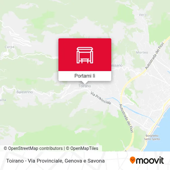Mappa Toirano - Via Provinciale